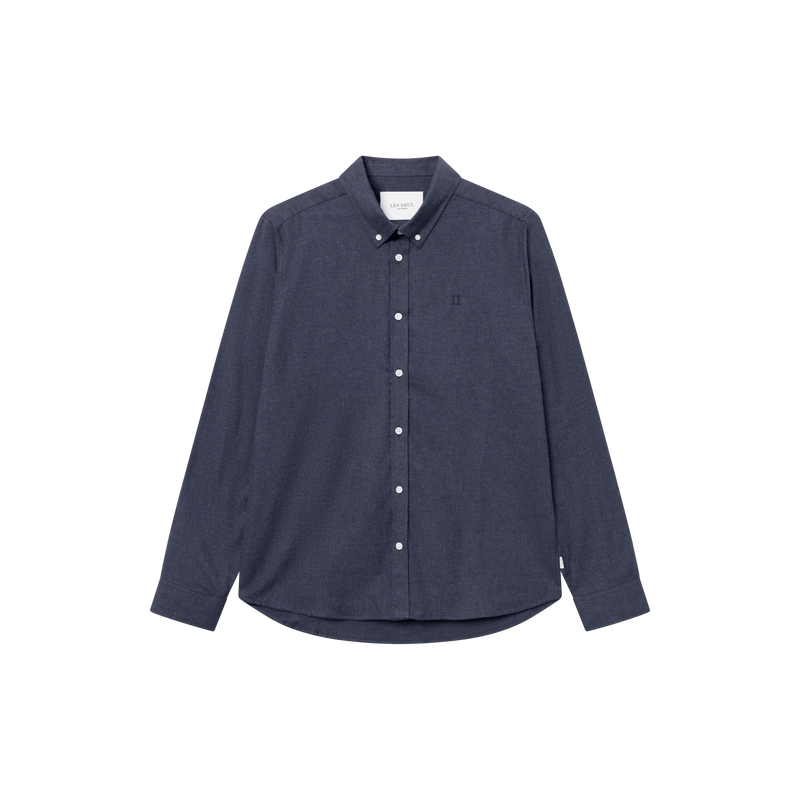Les Deux Desert Reg Shirt Dark  Mélange