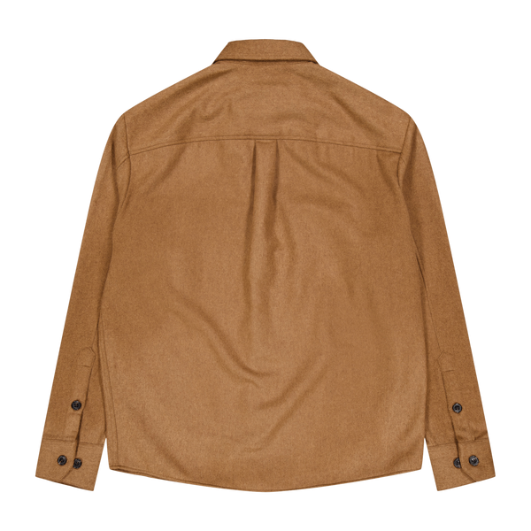 Flat Wool Overshirt E144 Chipmunk