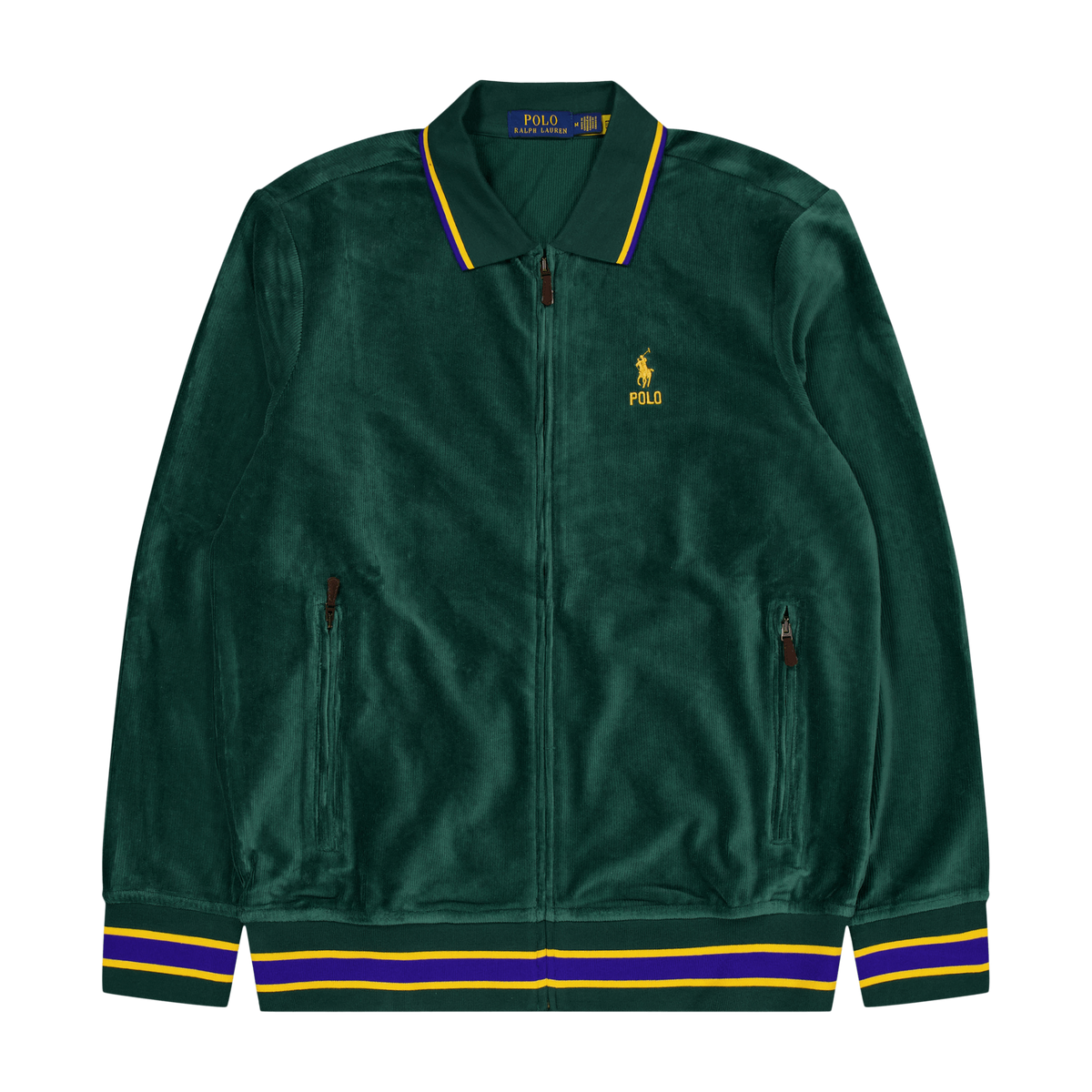 Polo Ralph Lauren Corduroy Full Zip Track Jacket 001 Moss Agate