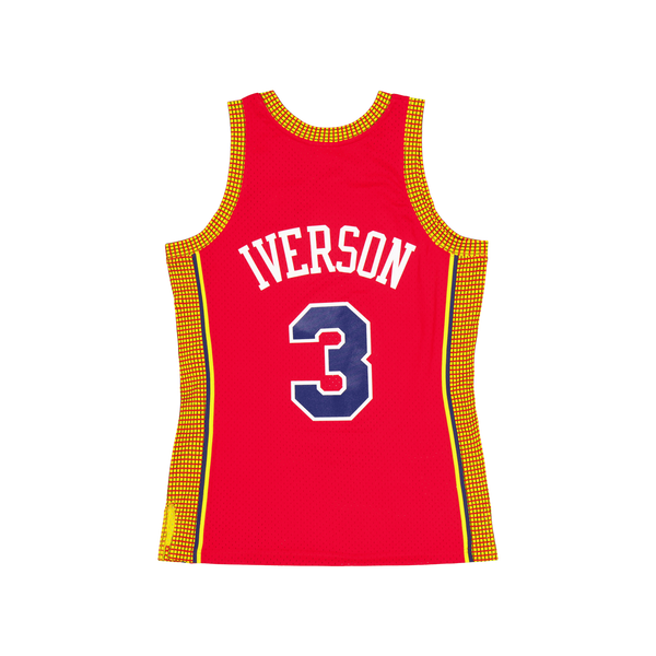 76ers Swingman Jersey Iverson Light Red