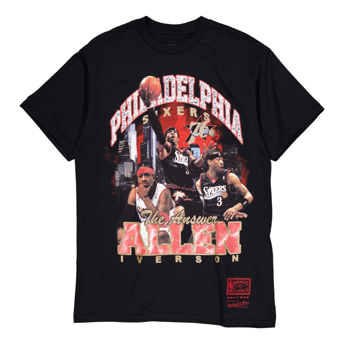 76ers Bling Ss Tee Iverson Black