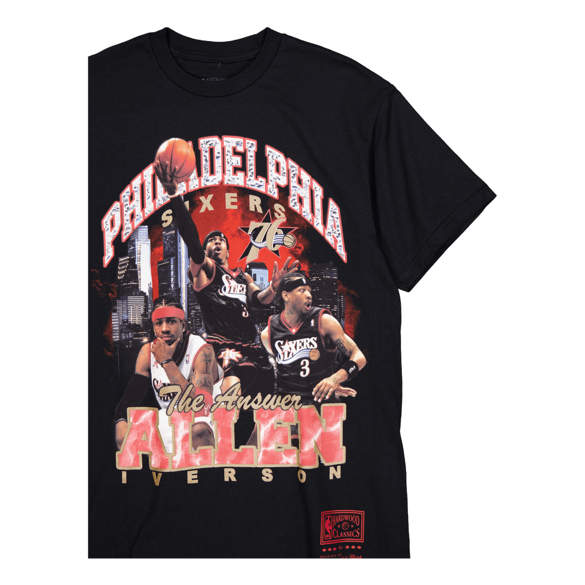 76ers Bling Ss Tee Iverson Black
