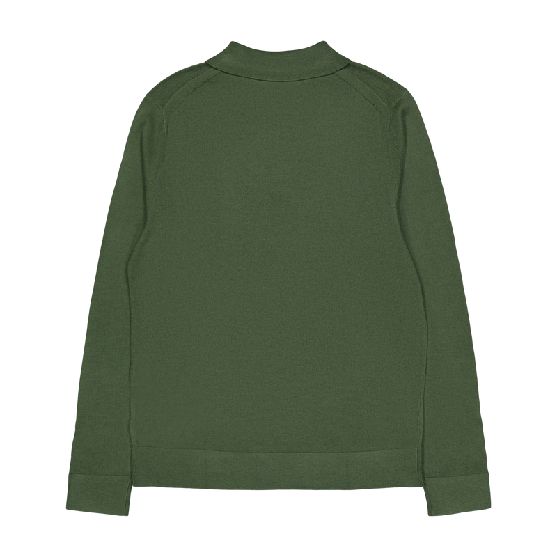 Calvin Klein Merino Polo Sweater Llp - Thyme