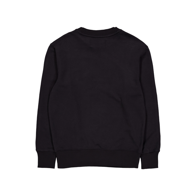 Woven Tab Crew Neck Beh