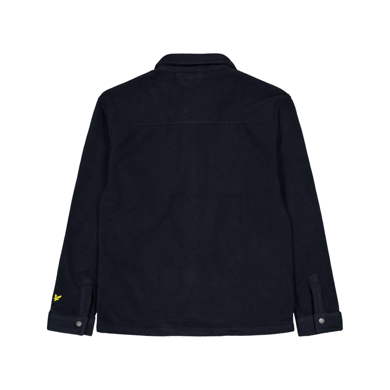 Embroidered Fleece Overshirt Z271 Dark Navy