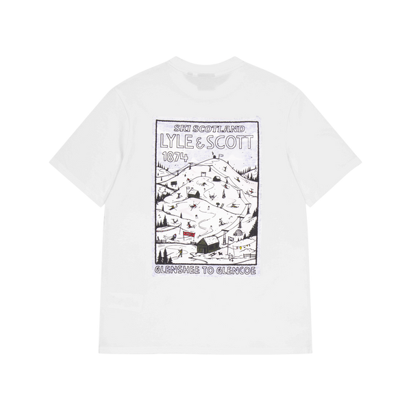 Ski Hill Graphic Print T-shirt W994 White Out