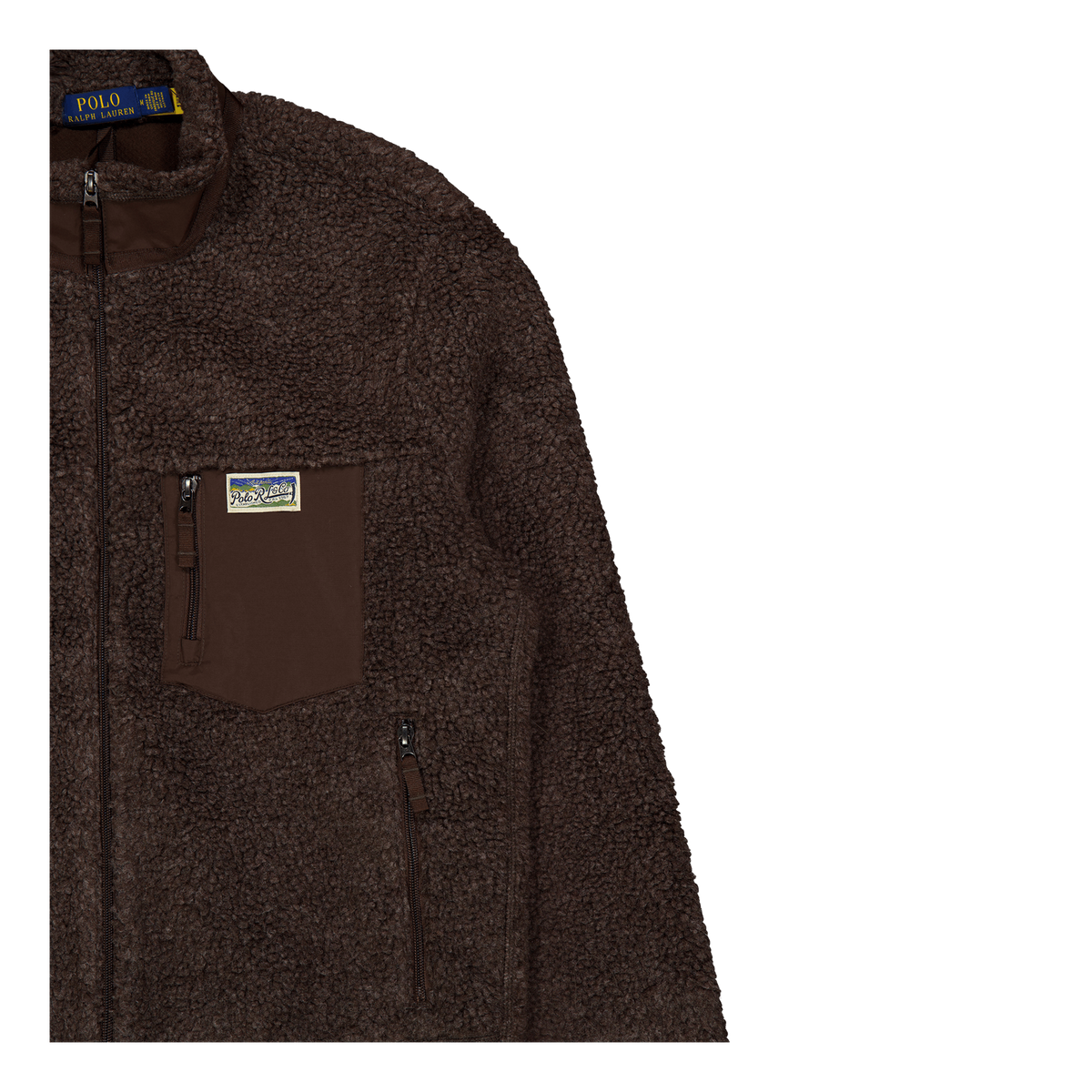 Polo Ralph Lauren Bonded Hi-pile Fullzip Jacket Dark Beech Marl