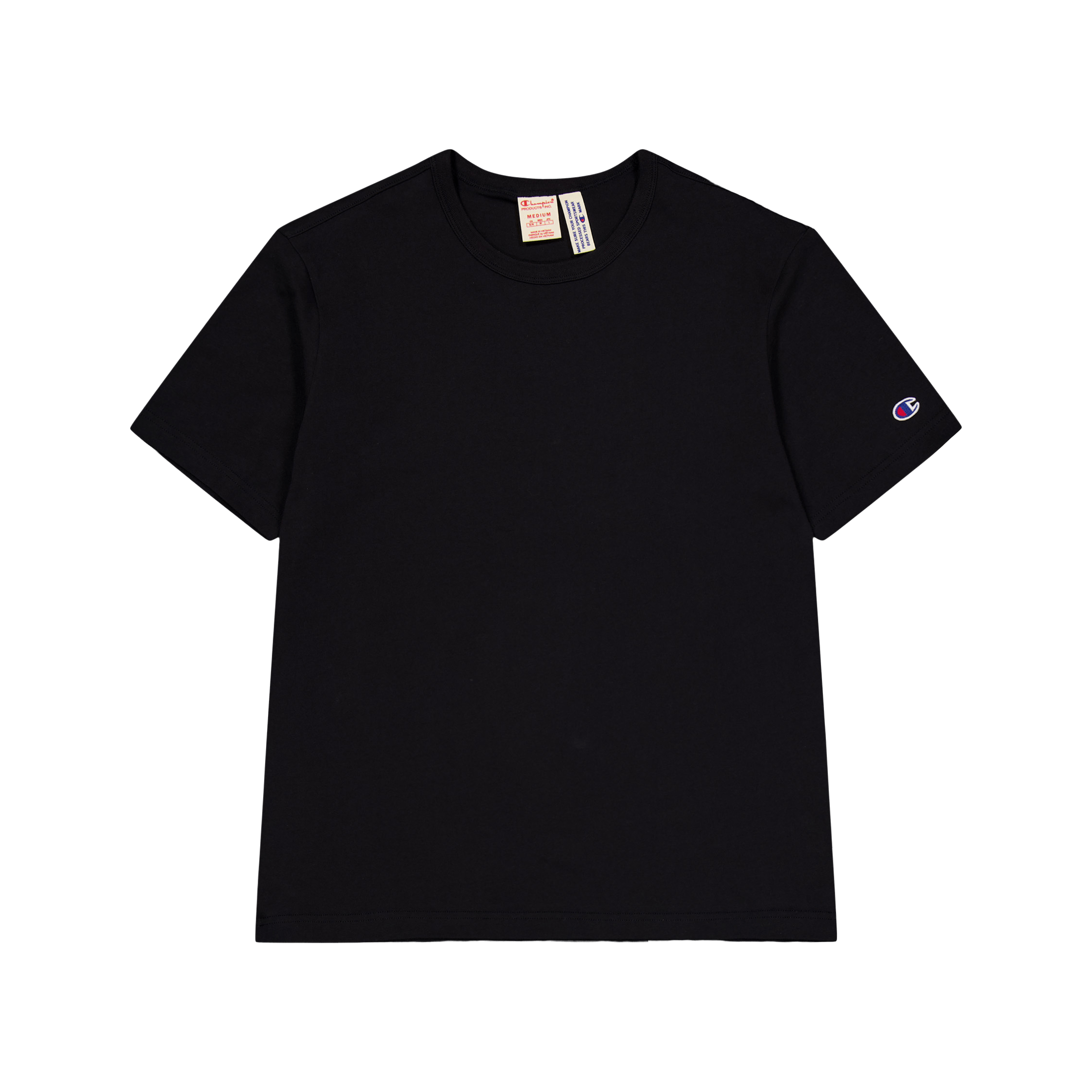 – T-shirt Black Crewneck
