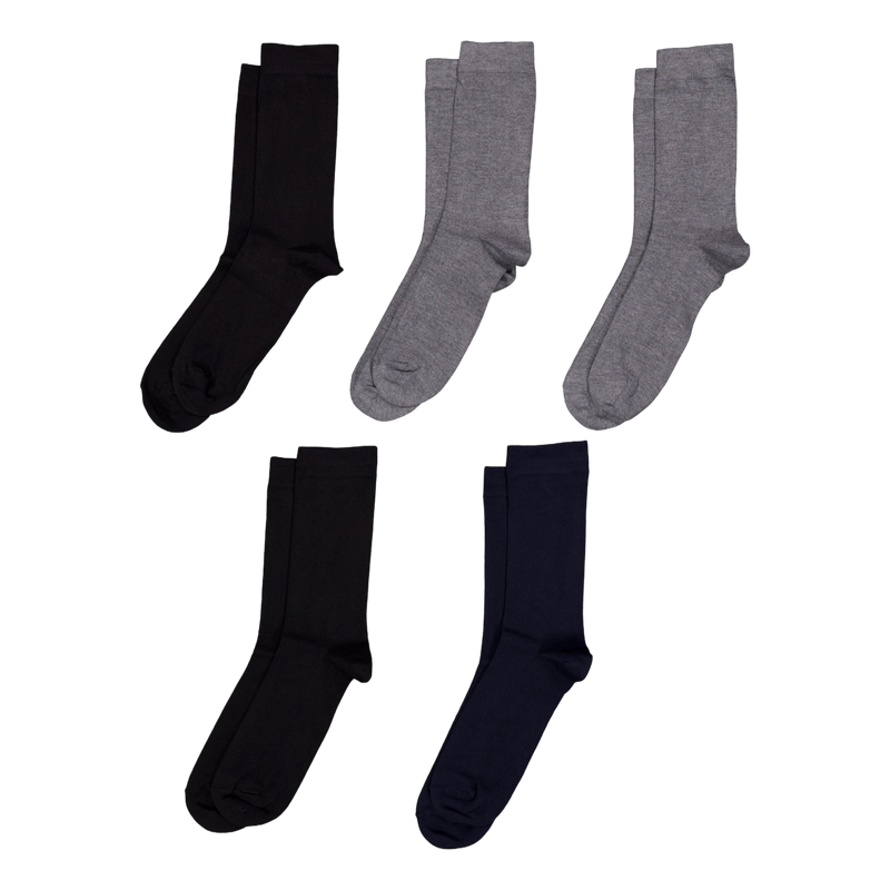 Socks Bamboo 5-pack Black/grey Melange/navy