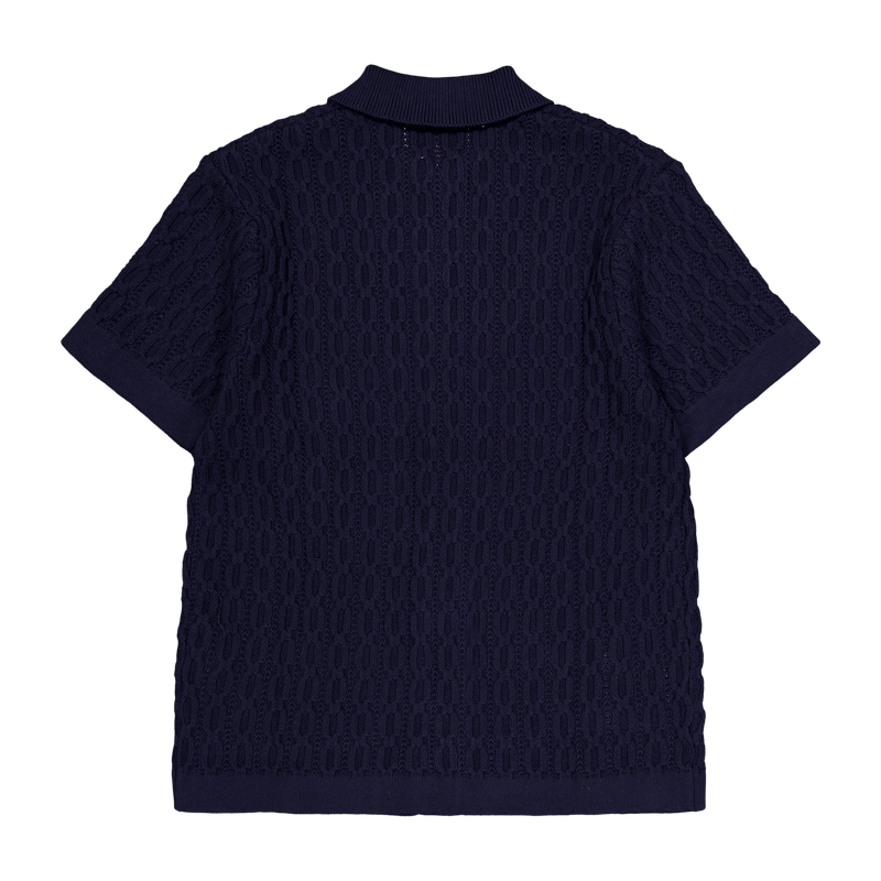 Garrett Knitted Ss Shirt Dark