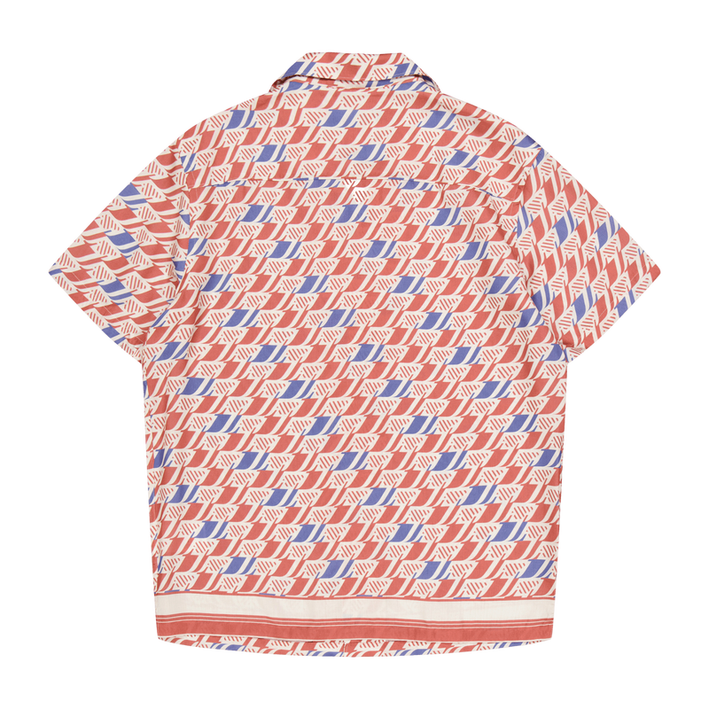 Elio Tencel Moto Print Shirt S202 Moto Monogram Border Ceda