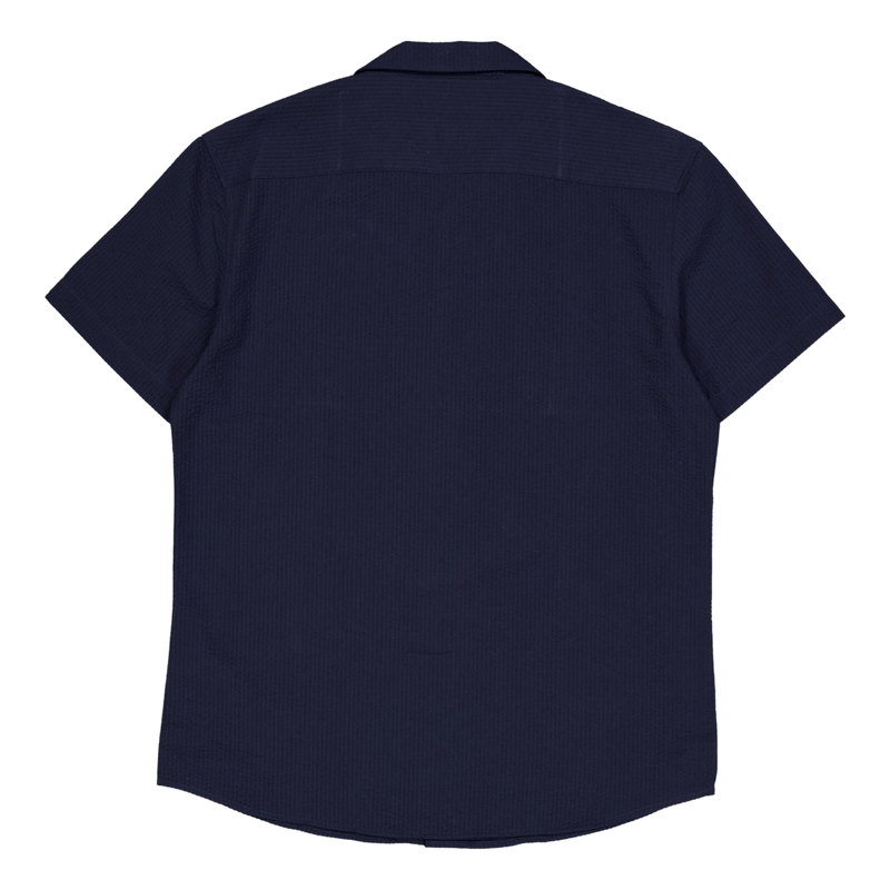Bowling Julius Seersucker Shirt Navy