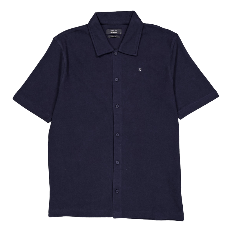 Calton Structured Shirt S/s Dark Navy
