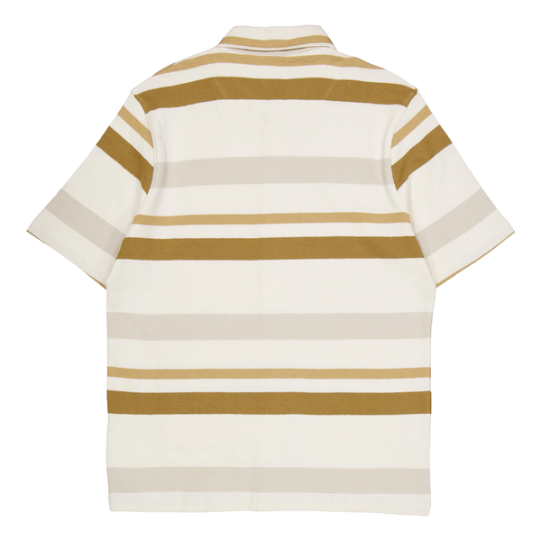 Calton Striped Structured Shir Ecru/khaki Stripe