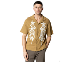 Bowling Charlie Structured Shirt Dark Khaki