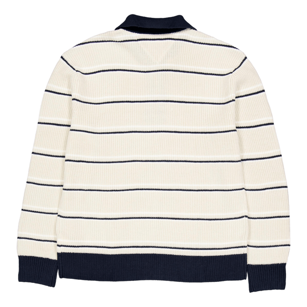 Tjm Reg 1/4 Zip Stripe Sweater Acg-newsprint