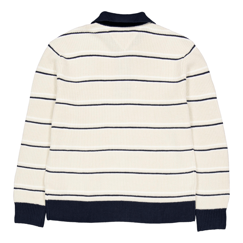 Tjm Reg 1/4 Zip Stripe Sweater Acg-newsprint
