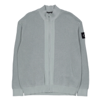 Core Badge Sweater Zip Through Pff-slate Gray