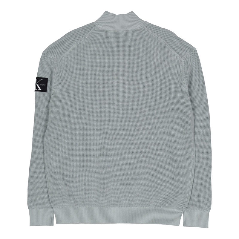 Core Badge Sweater Zip Through Pff-slate Gray