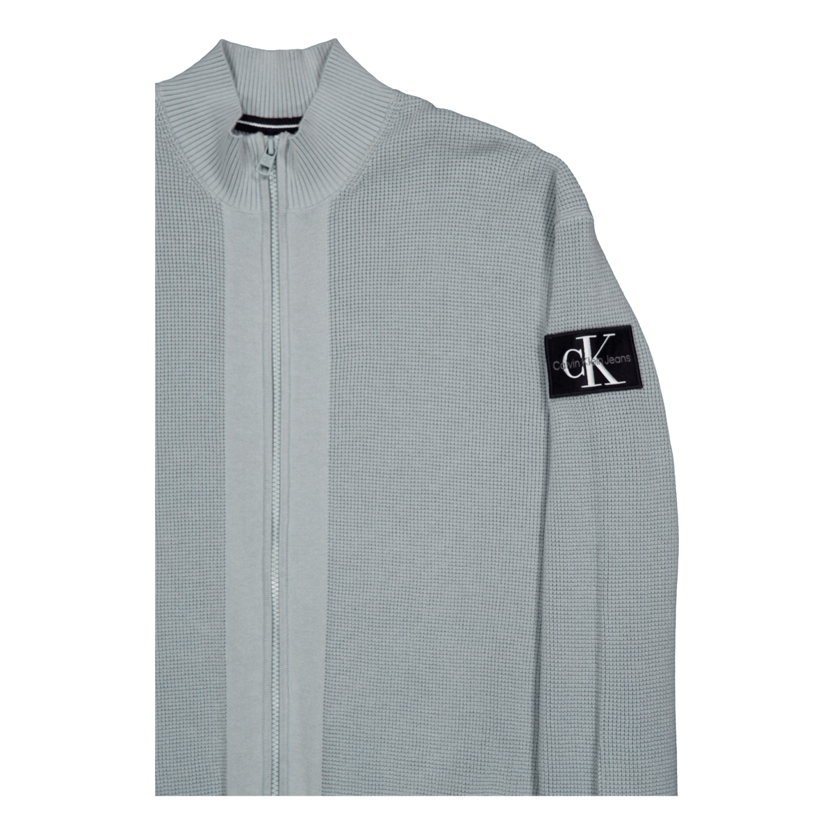 Core Badge Sweater Zip Through Pff-slate Gray