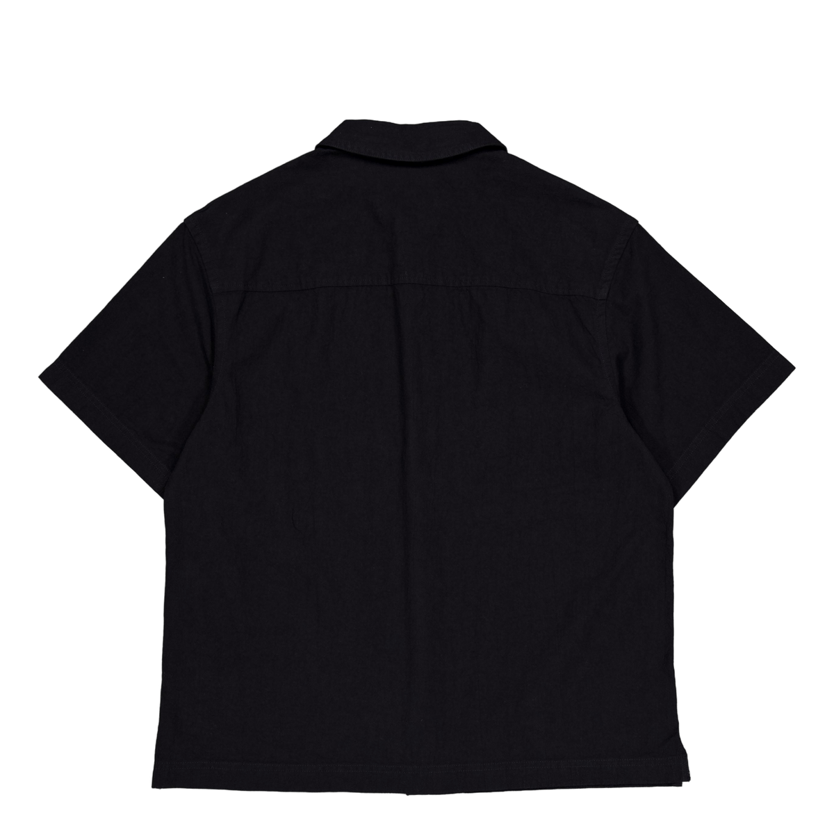 Textured Cotton Ss Shirt Beh-ck Black