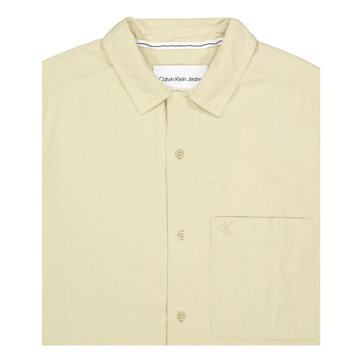 Textured Cotton Ss Shirt Rae-pale Khaki
