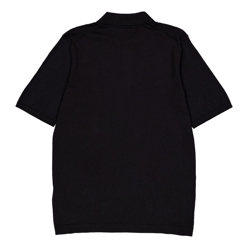 Cotton Silk Polo Shirt Beh-ck Black