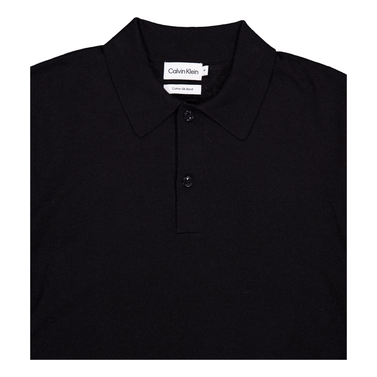 Cotton Silk Polo Shirt Beh-ck Black