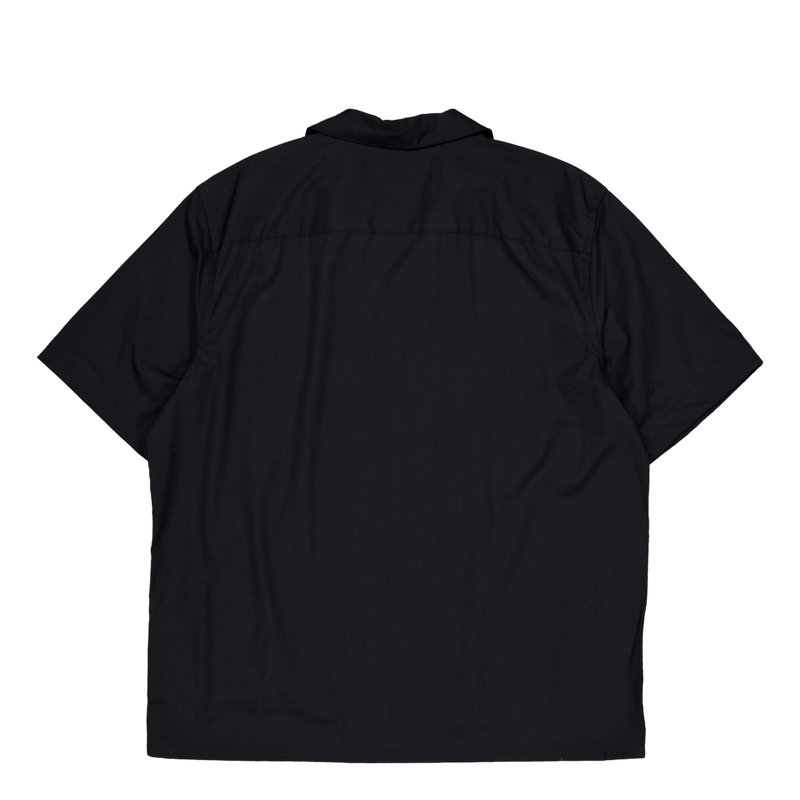 Poplin Cuban Collar S/s Shirt Beh-ck Black