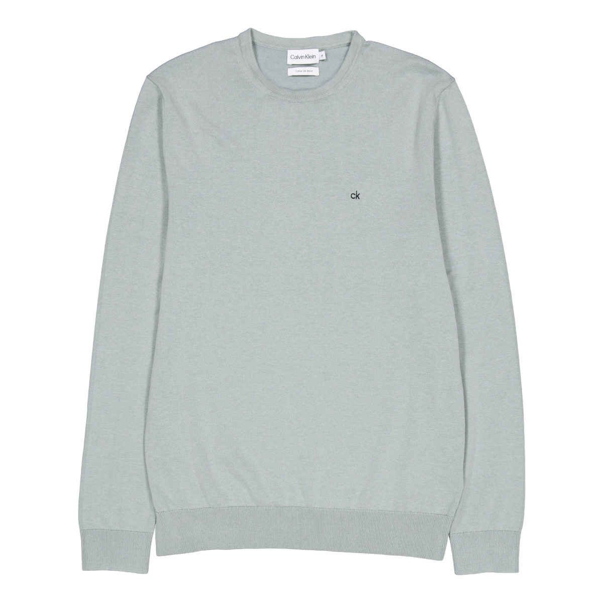 Cotton Silk Blend Cn Sweater Pff-slate Gray