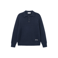 Errol Cotton Rugby Knit Dark Navy