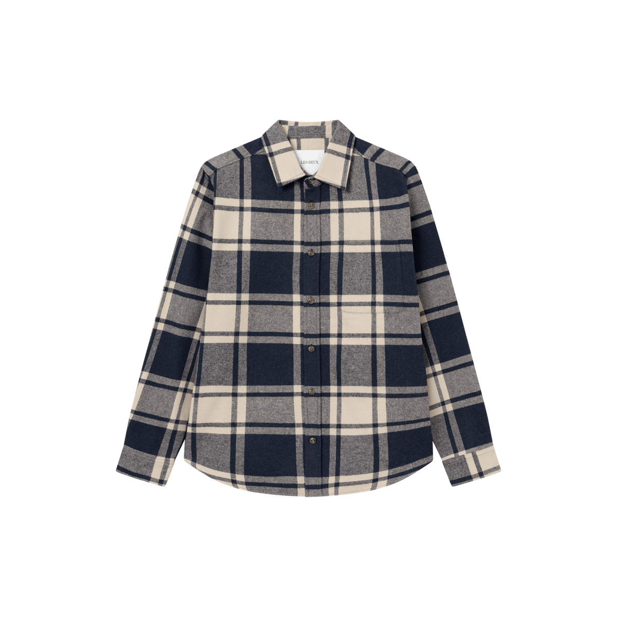 Jeremy Flannel Shirt Dark Navy/light Desert Sand