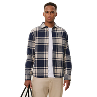 Jeremy Flannel Shirt Dark Navy/light Desert Sand