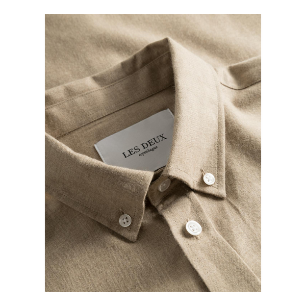 Desert Reg Shirt Dark Sand Melange