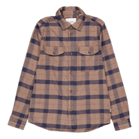 Lennon Flannel Check Shirt Desert Taupe/dark Navy
