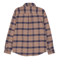 Lennon Flannel Check Shirt Desert Taupe/dark Navy