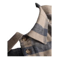 Lennon Flannel Check Shirt Desert Taupe/dark Navy