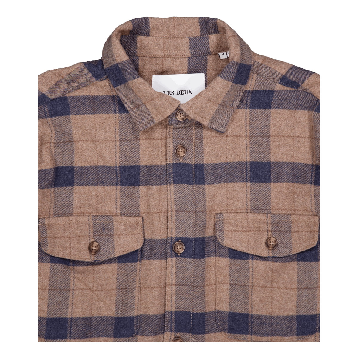 Lennon Flannel Check Shirt Desert Taupe/dark Navy