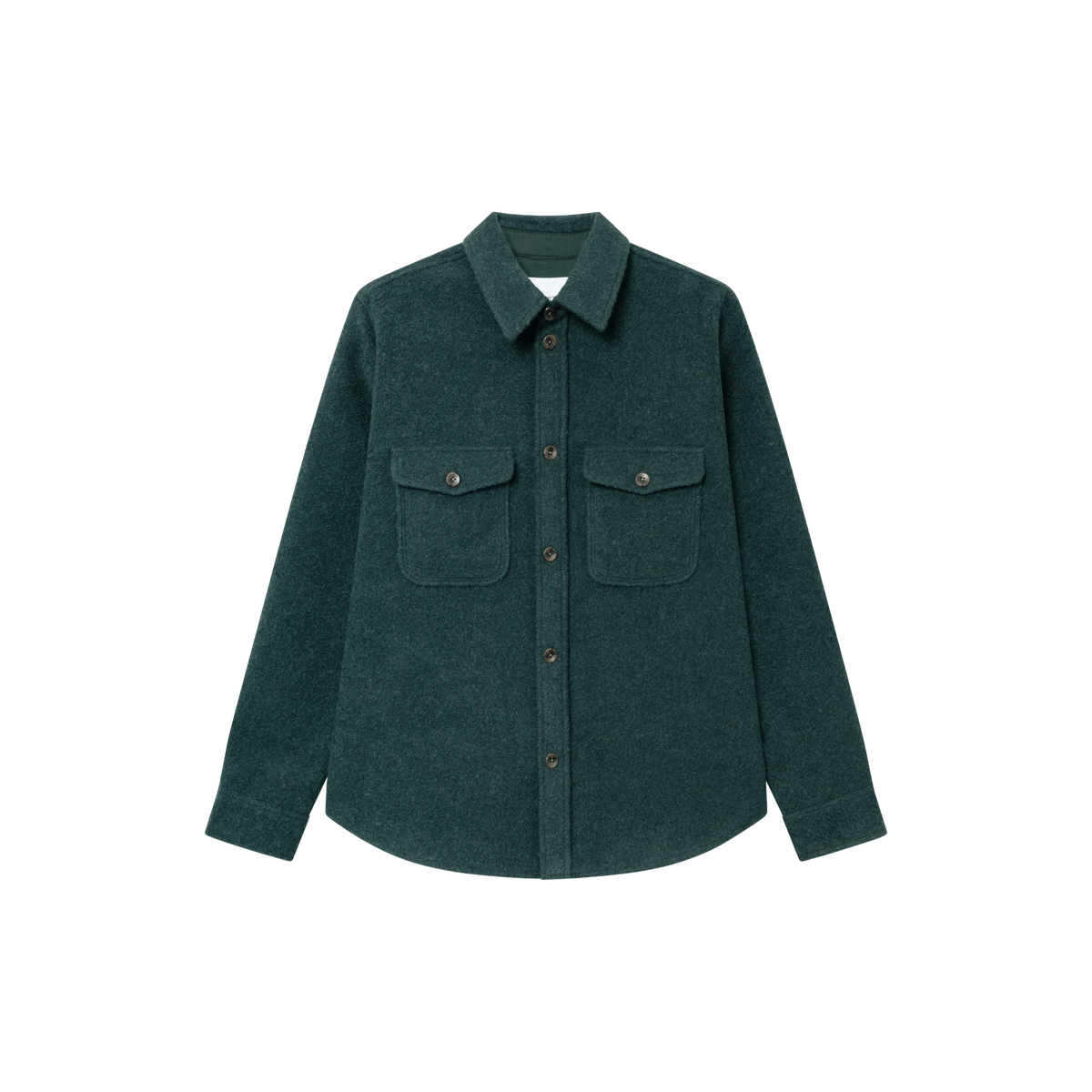 Lennon Bouclé Overshirt Pine Green