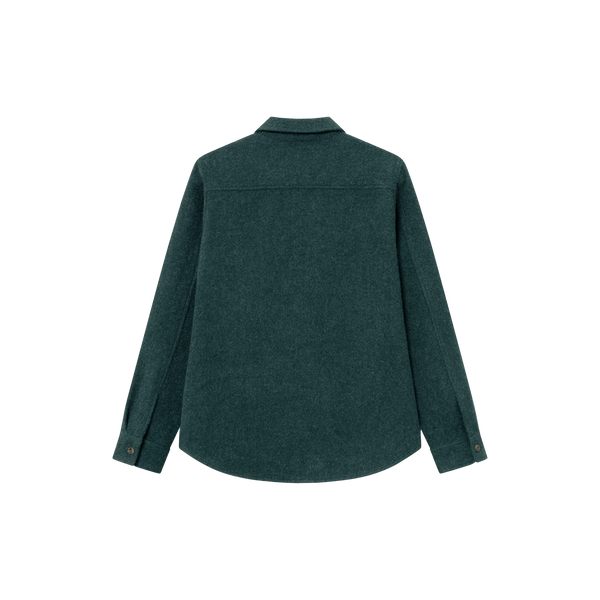 Lennon Bouclé Overshirt Pine Green