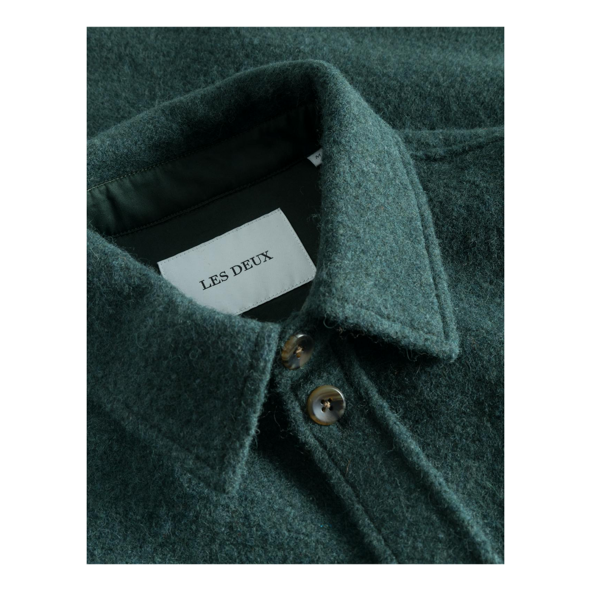 Lennon Bouclé Overshirt Pine Green