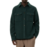 Lennon Bouclé Overshirt Pine Green