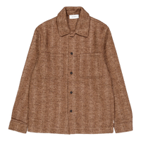 Milian Herringbone Overshirt Coffee Brown/dark Sand