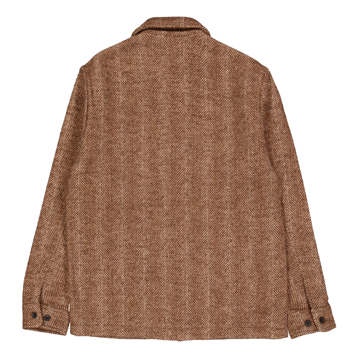 Milian Herringbone Overshirt Coffee Brown/dark Sand