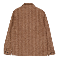 Milian Herringbone Overshirt Coffee Brown/dark Sand