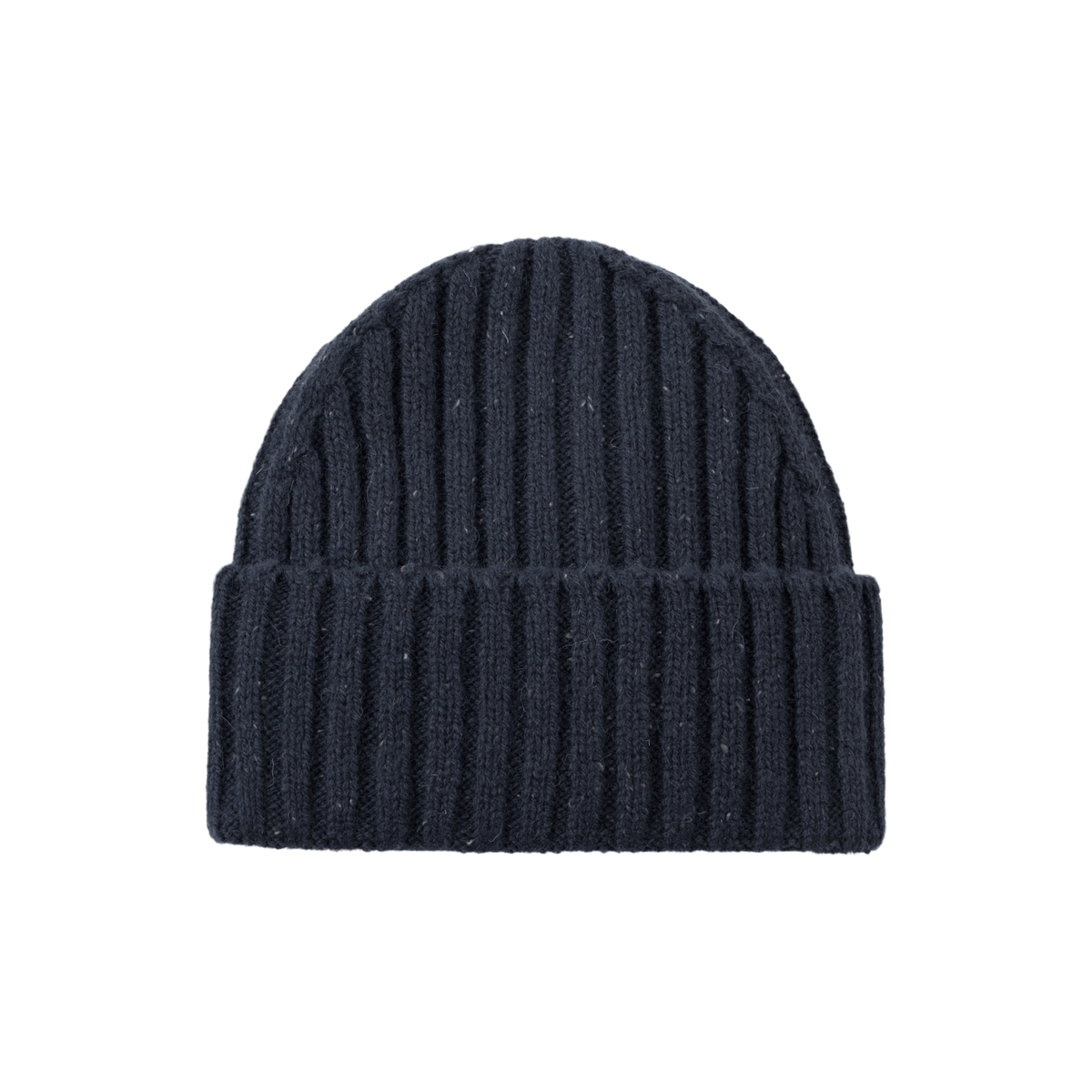 Wells Fleck Rib Beanie Dark Navy