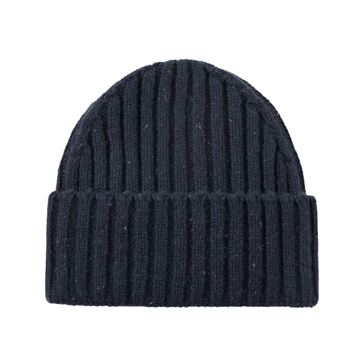 Wells Fleck Rib Beanie Dark Navy