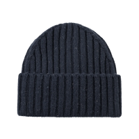 Wells Fleck Rib Beanie Dark Navy