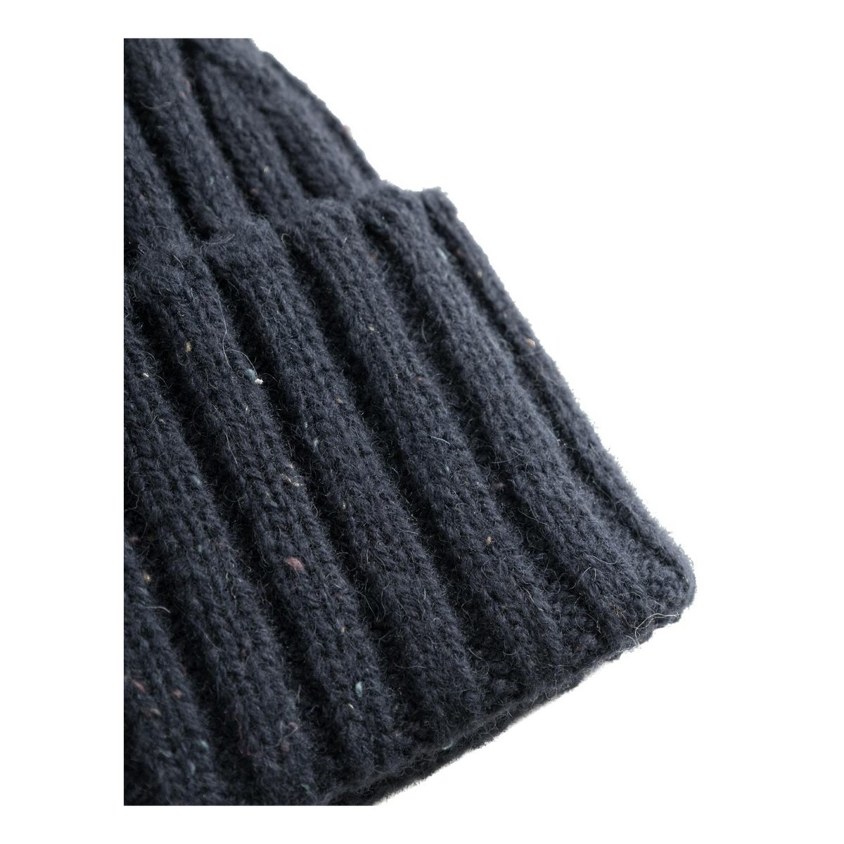 Wells Fleck Rib Beanie Dark Navy