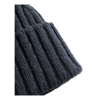 Wells Fleck Rib Beanie Dark Navy